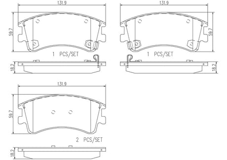 Product of Brembo P49032N Brake Pad - Set Of 4 