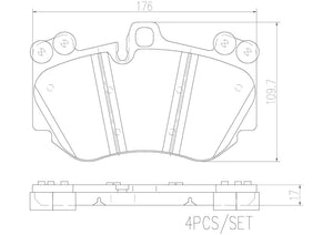 Brembo P65016n Brake Pad||||88||brmp65016n||2009055