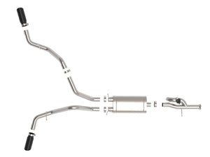 Product of Advanced FLOW Engineering 49-34133-B Gemini XV Cat-Back System Single Exhaust System Kit 