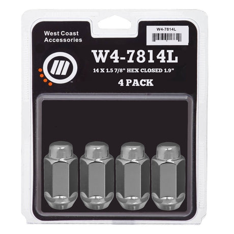 Product of West Coast Wheel Accessories W4-7814L 60 Degree Conical Bulge 14x1.5 Lug Nut 