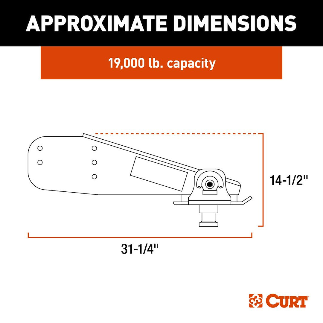 Product of Lippert Components 176440 Rota-Flex King Pin 19000 Pound Fifth Wheel Trailer Hitch Pin Box 