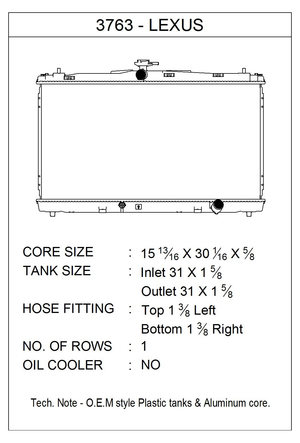 Product of Csf 3763 Radiator