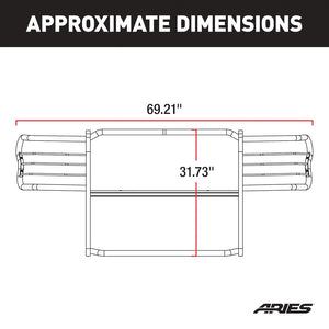 Product of Aries 9047 Grille Guard 1-Piece Black Semi Gloss Powder Coated 