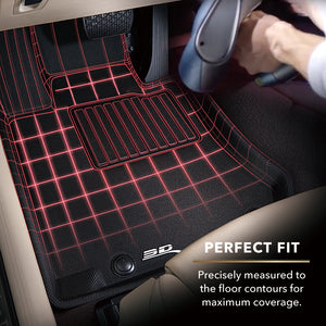 Product of 3D Mats KAGU L1TY29601509 Black Thermoplastic Rubber Of Carbon Fiber Texture Floor Liner 