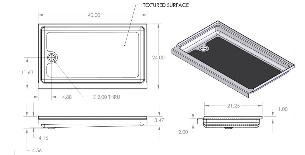 Specialty Recreation Sp2440wl Shower Pan||sp2440wl_1.Jpg||86||b1gsp2440wl||1733804