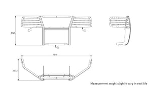 Product of Black Horse Offroad 17FP28MA-PLFB Grille Guard  
