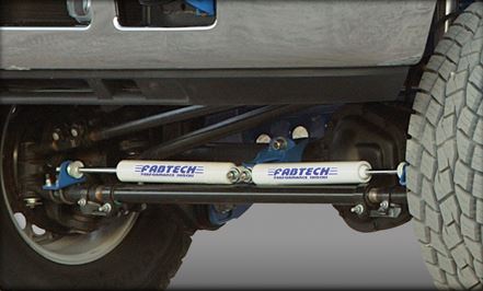 Product of Fabtech Motorsports FTS8008 Dual Twin Tube Steering Stabilizer 