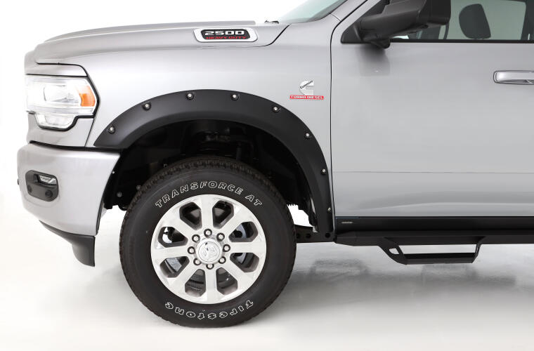 Product of Bushwacker 50065-02 Pocket Style/ Exposed Fasteners Black Fender Flare - Set Of 2 