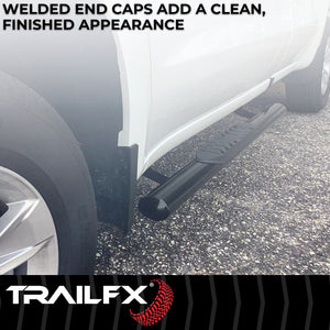 Product of TrailFX A1542B TFX 4" Oval Tube Side Steps Nerf Bar With Surface Steps 