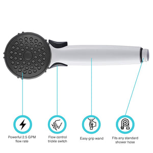 Dura Faucet Df-Sa400-Wt Shower Head||df-Sa400-Wt_Pic_Features.Jpg||90||d6udfsa400wt||1479246