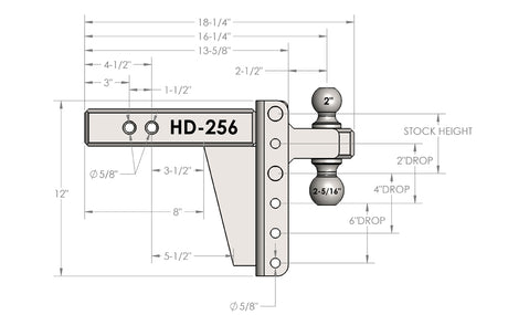 Bulletproof Hitches Hd256 Trailer Hitch Ball Mount||hd256 (2).Jpg||86||bphhd256||1361763