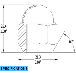 Product of Coyote Wheel Accessories 17KX44 60 Degree Conical 12x1.25 Lug Nut 