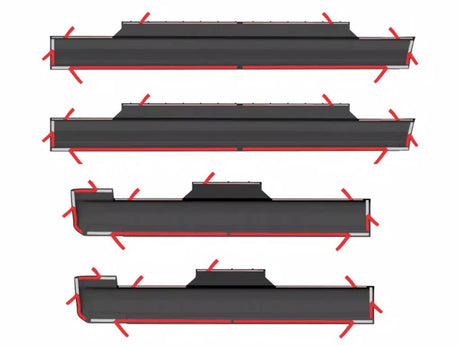 Product of Bushwacker 14102 Black Thermoplastic Olefin Flat Rocker Panel Guard 