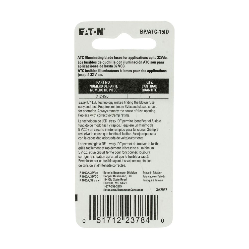 Bussman Bp/Atc-15id Fuse||bpatc-15id_1.Jpg||86||b6pbpatc15id||1193519