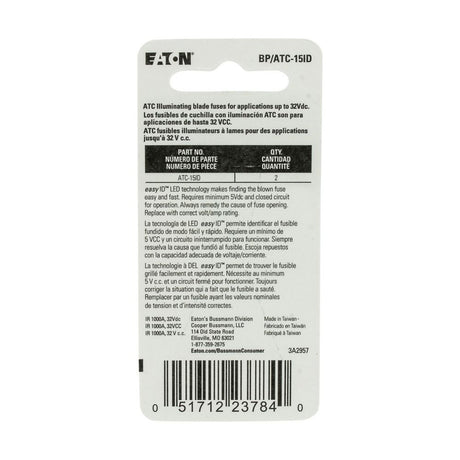 Bussman Bp/Atc-15id Fuse||bpatc-15id_1.Jpg||86||b6pbpatc15id||1193519
