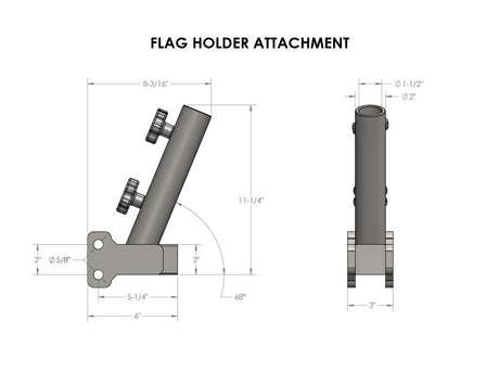 Product of Bulletproof Hitches Flagholder Flagpole Mount
