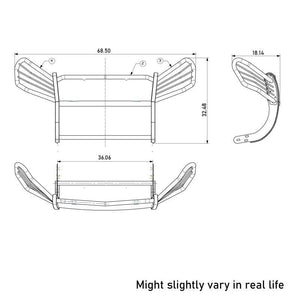 Black Horse Offroad 17a093902mss-Plfr Grille Guard||17a093902mss-Plfr_12.Jpeg||95||blk17a093902r||2344560