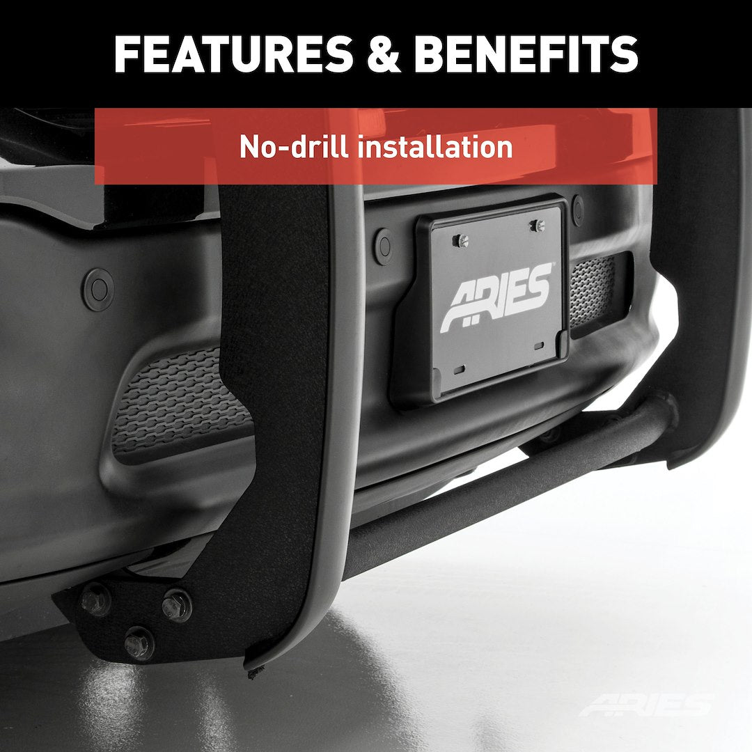 Product of Aries 2069 Grille Guard 1-Piece Black Semi Gloss Powder Coated 