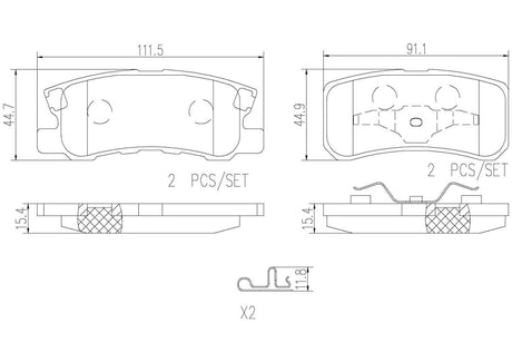 Product of Brembo P54031N Brake Pad - Set Of 4 