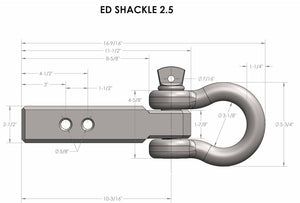 Bulletproof Hitches Ed25shackle D-Ring||2.5 Shackle (2).Jpg||91||bphed25shackl||1436200