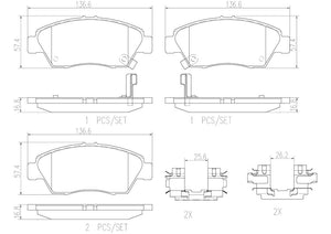 Product of Brembo P28023N Brake Pad - Set Of 4 