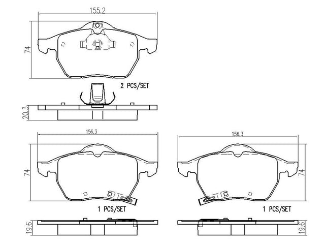 Product of Brembo P59029N Brake Pad - Set Of 4 