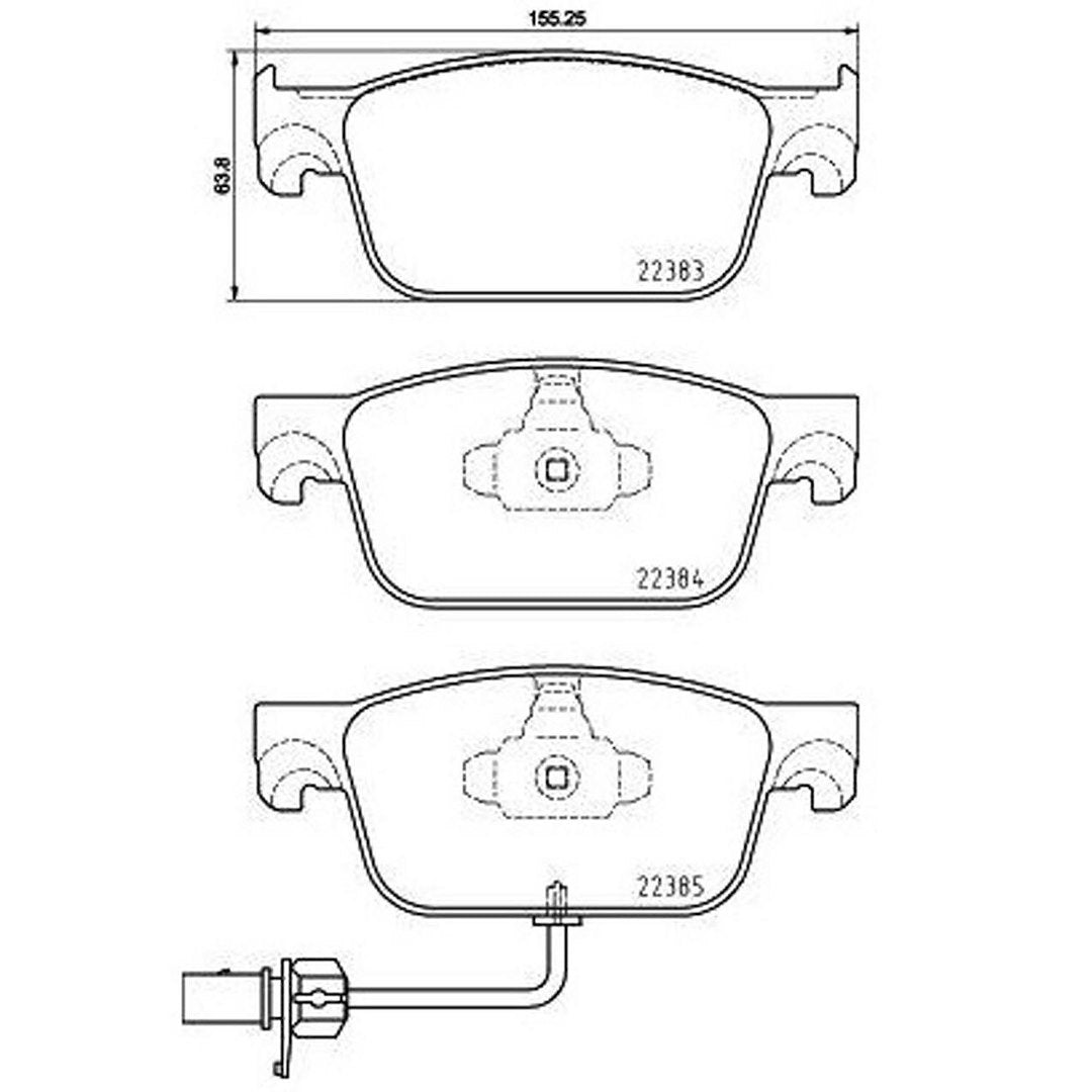 Product of Brembo P85153 Brake Pad - Set Of 4 