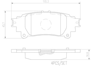 Product of Brembo P83132N Brake Pad - Set Of 4 