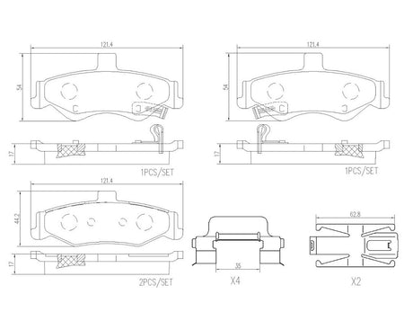 Brembo P10025n Brake Pad||p10025n_1.Jpg||86||brmp10025n||2104722