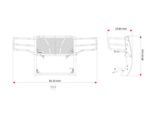 Black Horse Offroad Ru-Gmsi15-B-K1 Grille Guard||ru-Gmsi15-B-K1_7.Jpg||92||blkugmsi15bk1||2239510