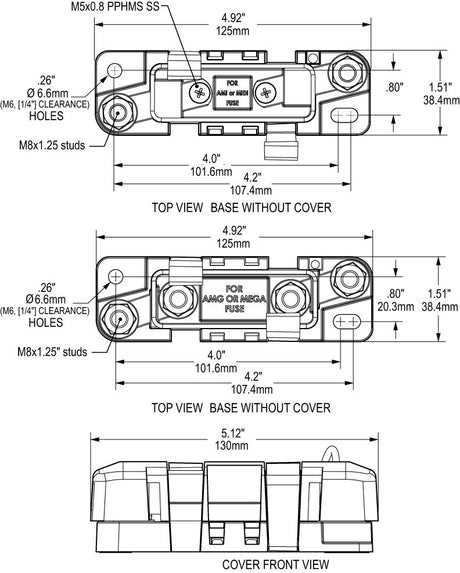 Blue Sea 7721-Bss Fuse Block||7720_7721.Jpg||86||b6z7721bss||1639539