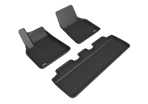 Product of 3D Mats KAGU L1TL02701509 Black Thermoplastic Rubber Of Carbon Fiber Texture Floor Liner 