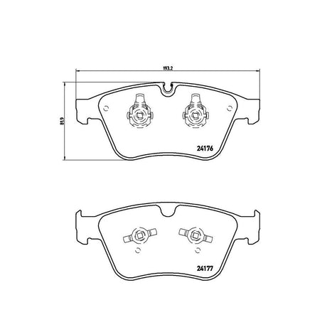 Product of Brembo P50105 Brake Pad - Set Of 4 