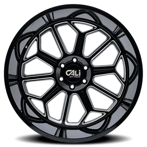 Cali Off-Road 9117-24483bm Wheel||9117 Auburn_Gloss Black With Milled Accents_6 Lug_1.Png||86||wgh911724483b||2268853