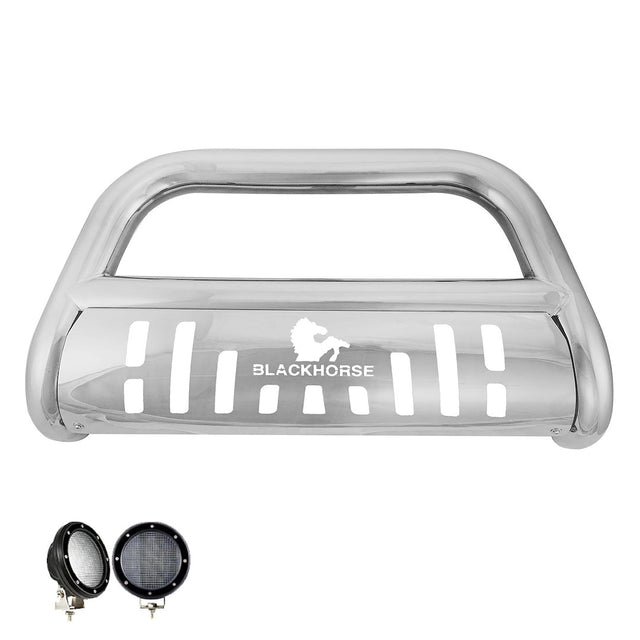Product of Black Horse Offroad BB030709-SP-PLFB Bull Bar  with skid plate 