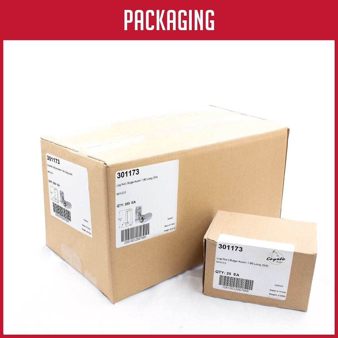 Product of Coyote Wheel Accessories 301173 60 Degree Conical Bulge 14x2.0 Lug Nut 