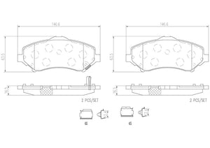 Product of Brembo P11025N Brake Pad - Set Of 4 