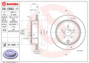 Product of Brembo 09C66211C02 Vented 1 Piece Brake Rotor 
