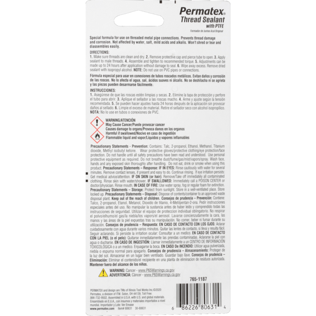 Product of Permatex 80631 Thread Sealant
