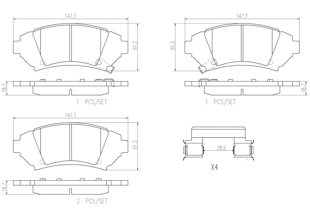 Product of Brembo P64001N Brake Pad - Set Of 4 