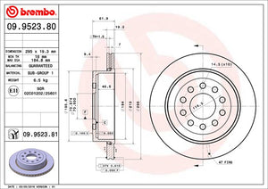 Product of Brembo 09952381C02 Vented 1 Piece Brake Rotor 