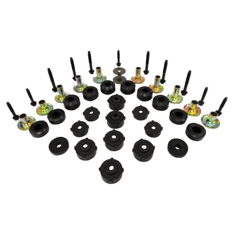 Product of Crown Automotive 52002723MK Black Rubber Body Mount Bushings 