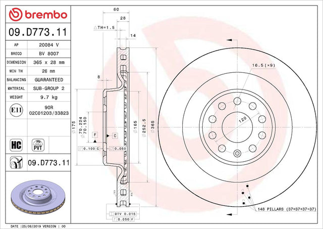 Brembo 09d77311c02 Brake Rotor||09d77311c02.Jpg||85||brm09d77311||1684378