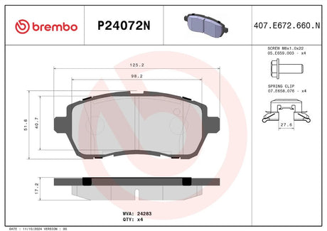 Brembo P24072n Brake Pad||p24072n_1.Jpg||86||brmp24072n||2104536