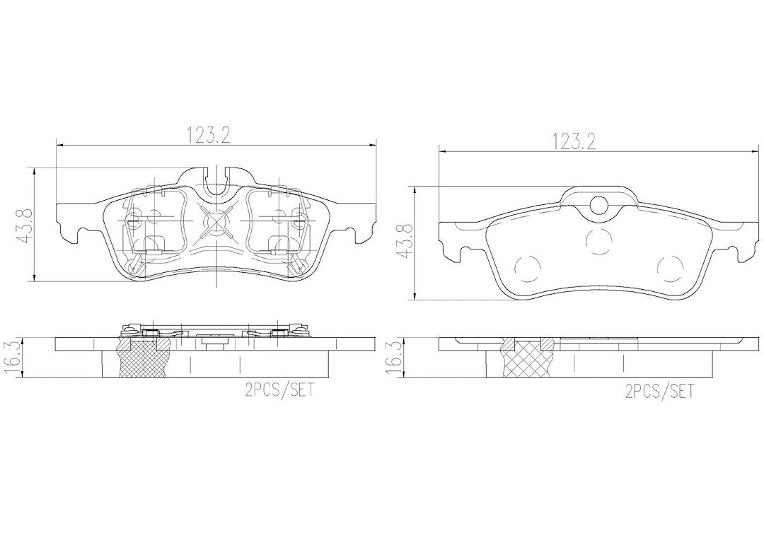 Product of Brembo P06032N Brake Pad - Set Of 4 