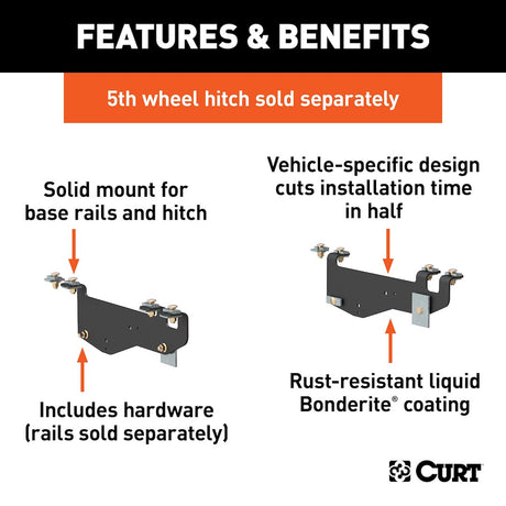 Curt 16443 Fifth Wheel Trailer Hitch Mount Kit||16443_3008x1990_Fa.Jpg||86||c9316443||1291135