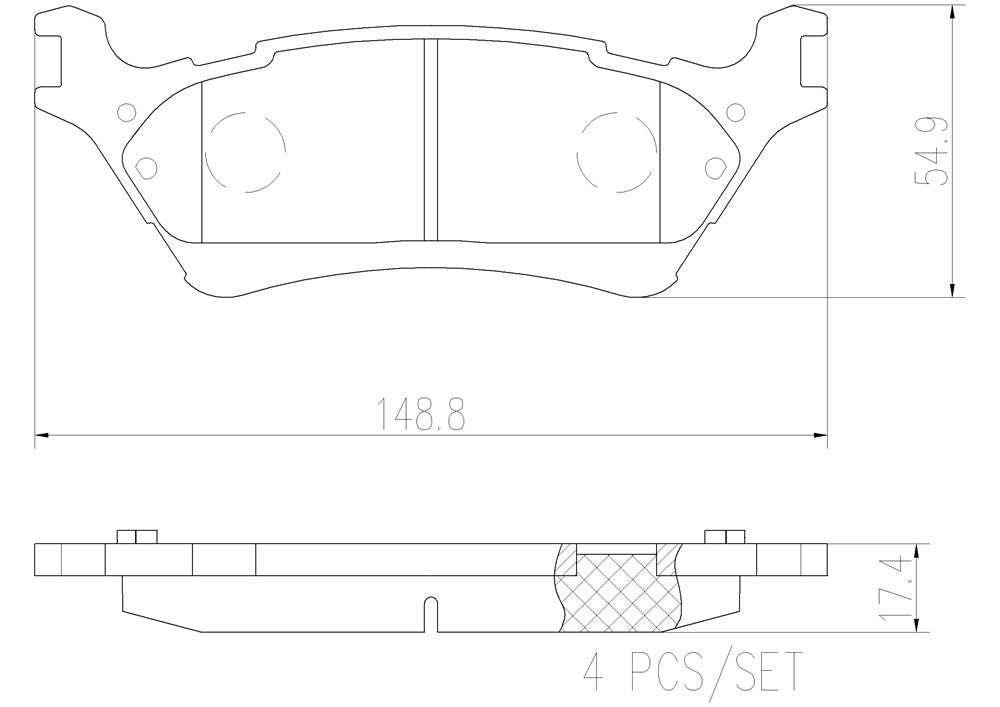 Product of Brembo P24168N Brake Pad - Set Of 4 