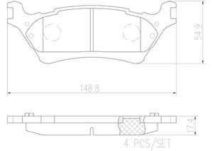 Product of Brembo P24168N Brake Pad - Set Of 4 