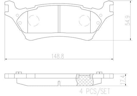 Product of Brembo P24168N Brake Pad - Set Of 4 