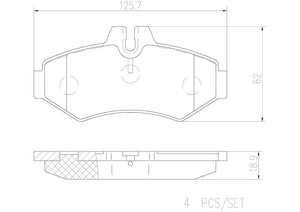 Product of Brembo P50020N Brake Pad - Set Of 4 